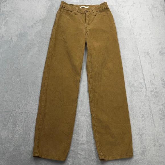 Levi's Denim - Levi's 94 Baggy Women's Corduroy Pants Camel Tan Khaki Size 25 Y2K